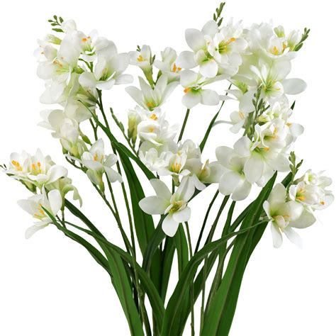 Real Touch Freesia White Long Stem Artificial Flowers Etsy Australia