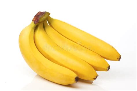 Four Bananas On White Stock Image Image Of Isolated 65509209