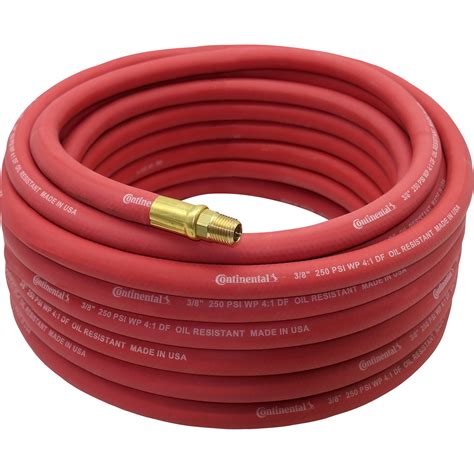 Continental Rubber Air Hose — 38in X 25ft Red 250 Psi Northern Tool