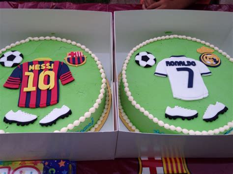 Creative Messi And Ronaldo Soccer Cakes For Twins Birthday