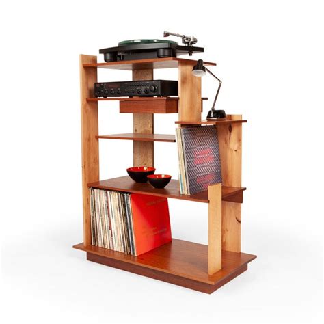 Custom Made Wood Stereo Cabinet Turntable Shelf Chairish