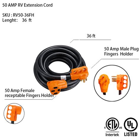 50 Amp Rv Power Cord 30 Foot With Loose End Trekpower
