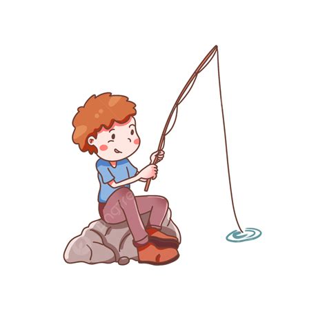 Fishing Boy Hd Transparent Cartoon Boy Fishing Free Matting Fishing