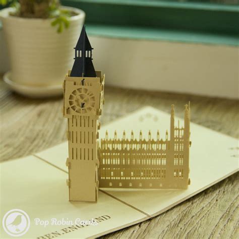 Big Ben Landmark Handmade 3d Pop Up Card