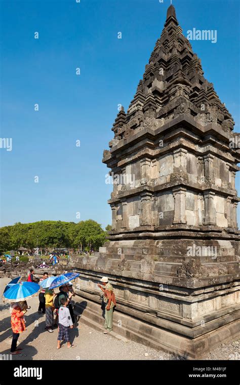 Tourists At The Prambanan Hindu Temple Compound Special Region Of