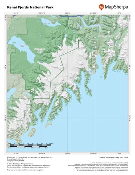 Kenai Fjords National Park Map Location Trails And More