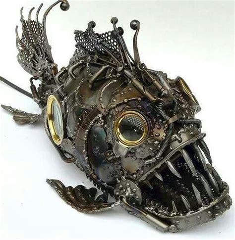 Steampunk Fish สตีมพังค์ โลหะ ศิลปะโลหะ