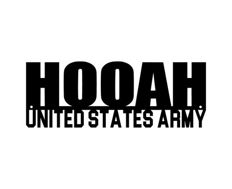 Us Army Hooah Wall Sign Etsy