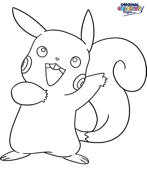 Pikachu Pokemon Coloring Page Coloring Pages Original Coloring Pages