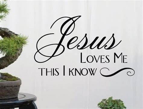 Details About Jesus Loves Me This I Know Wall Art Vinyl Decals Car
