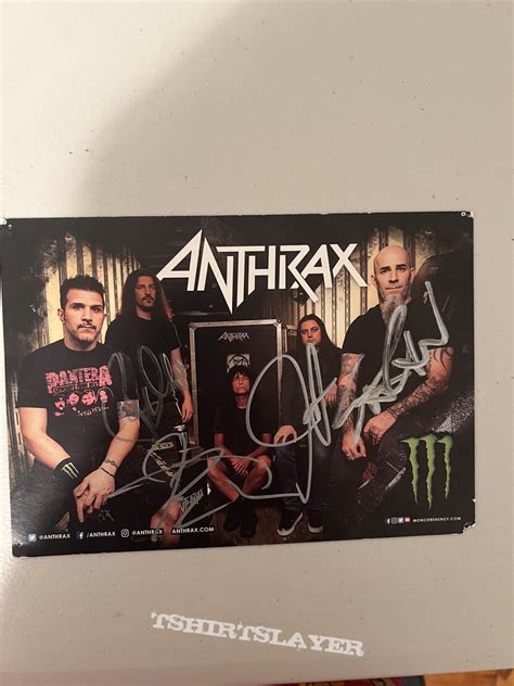 Anthrax Signed Card Tshirtslayer Tshirt And Battlejacket Gallery