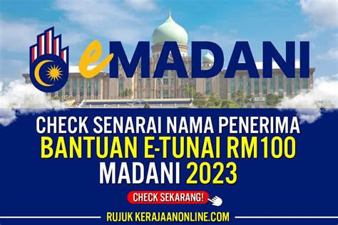 CHECK SENARAI NAMA PENERIMA BANTUAN 100 MADANI 2023 SEMAK SEKARANG