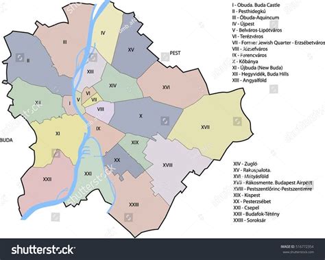 16th district is the 16th district of budapest, hungary. District Map Budapest Stock Vector (Royalty Free ...