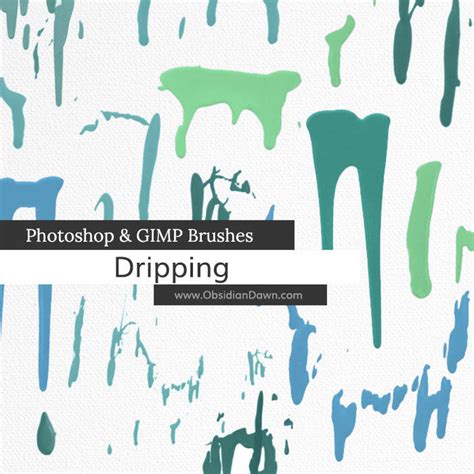 Dripping Photoshop And Gimp Brushes By Redheadstock On Deviantart