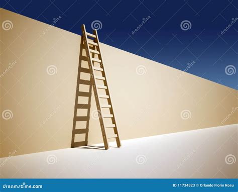 Ladder On Wall Stock Photos Image 11734823