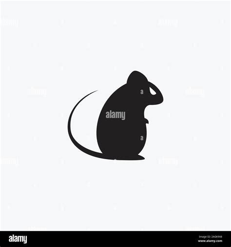 Evil Rat Silhouette Isolated Vector Illustration Stock Vector Image