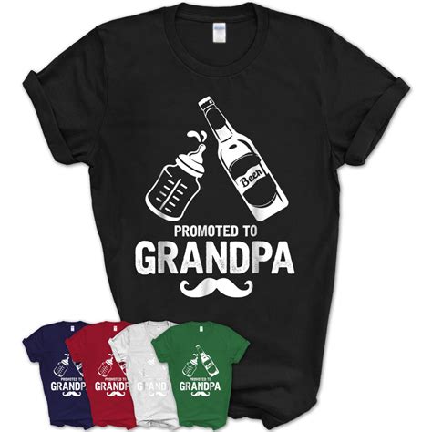 Grandpa Ts First Time Dad Promoted To Grandpa T Shirt Teezou Store