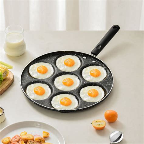 Haofy Holes Frying Pan Non Stick Fried Eggs Cooking Pan Burger Mold
