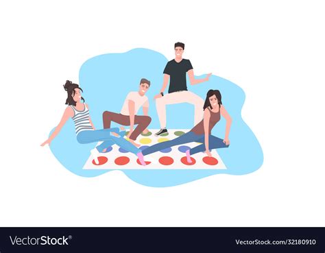 Happy Friends Having Fun Together People Playing Vector Image
