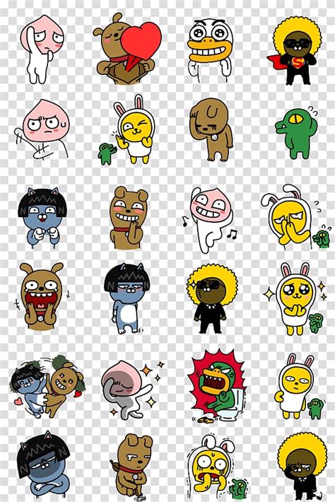 Emoji Illustrations KakaoTalk Emoticon Kakao Friends Sticker
