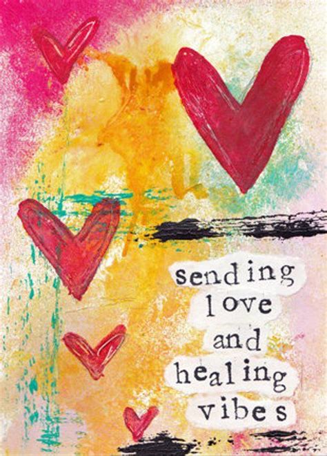 Sending Love And Healing Vibes 5x7 Blank Greeting Card With Envelope