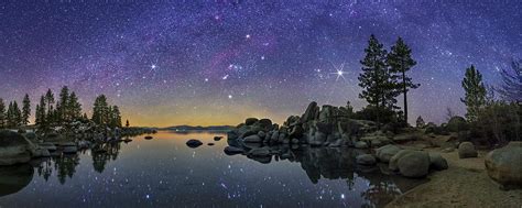 Night Sky Over Lake Tahoe Photograph By Walter Pacholka Astropics