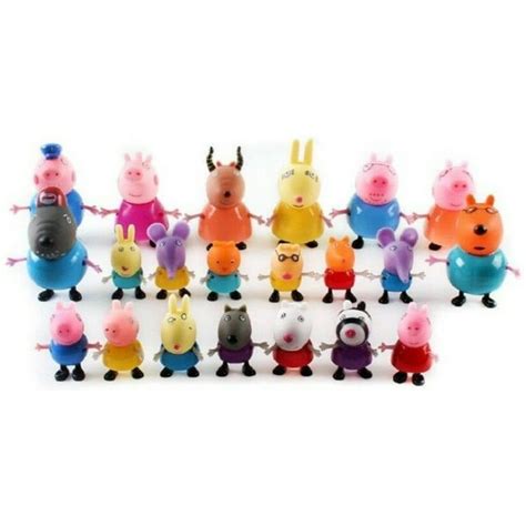 Peppa Pig Mini Figure Pack Playset Cute Toy Collection 4pc 10pc 21pc
