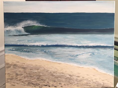 How To Paint A Beach Wave Acrylics Different Ways Acrylic Painting