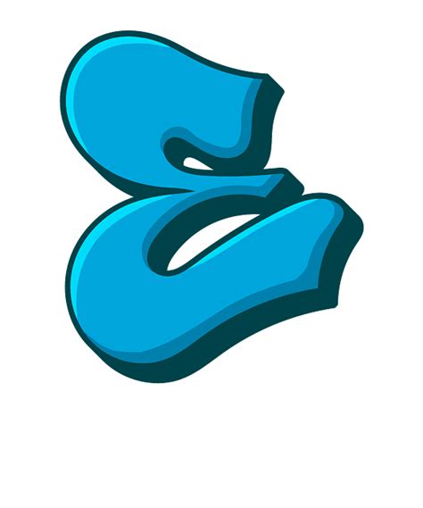 Letter E Graffiti Alphabet E Typography Turquoise Letter E Streetart