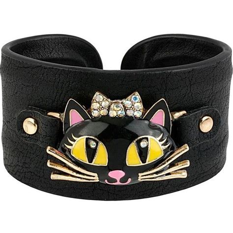Betsey Johnson Enchanted Big Cat Cuff 45 Liked On Polyvore Featuring