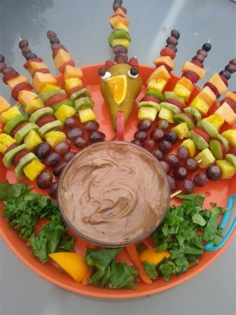 How To Make A Fruit Kabob Turkey Centerpiece For Thanksgiving Delishably