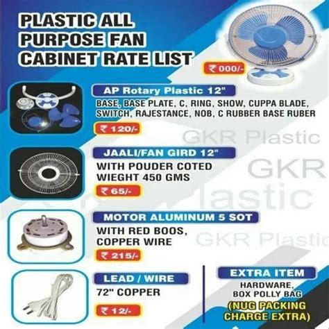Gkr Pp Table Fan Component Size 12 Inch At Rs 437piece In Delhi Id
