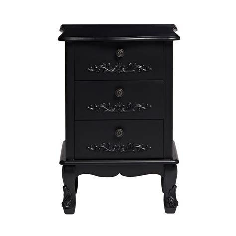 Antoinette 3 Drawer Chest Black Lpd Furniture