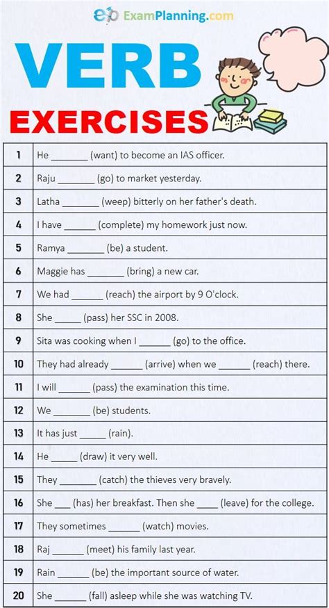 Verbs Exercises With Answers Worksheet English Grammar Exercises Hot Sex Picture