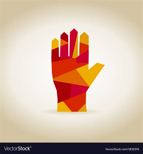 Hand Abstraction Royalty Free Vector Image Vectorstock