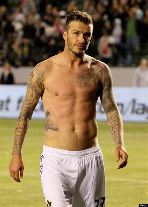 David Beckham Goes Shirtless After La Galaxy Game Then Heads To
