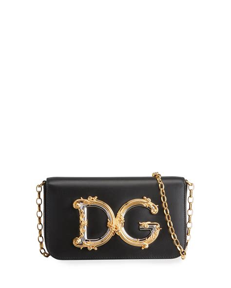 Dolce And Gabbana Dg Logo Leather Crossbody Bag Neiman Marcus