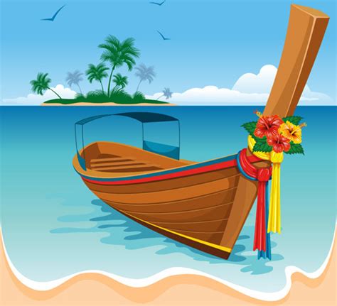 Summer beach scenery vector Vectors graphic art designs in editable .ai