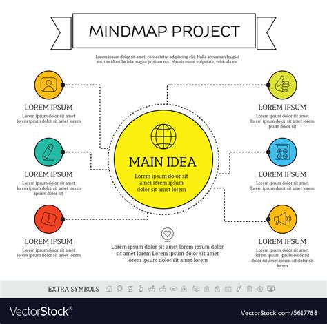 Mindmap Scheme Infographic Design Concept Vector Image