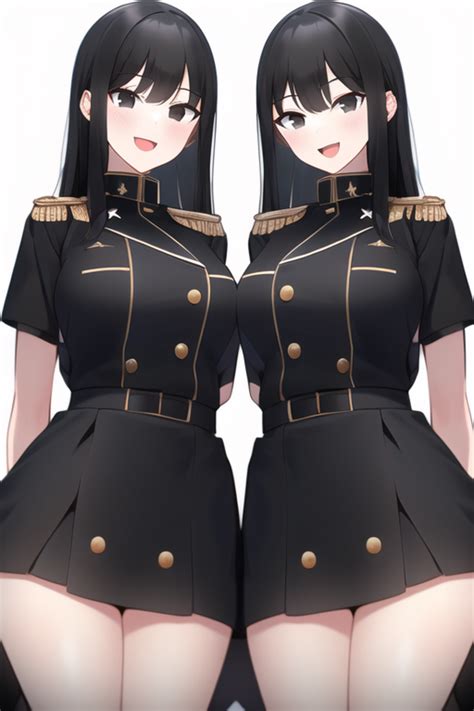 sfondi anime girls novel ai ai art personaggi originali capelli lunghi uniforme militare