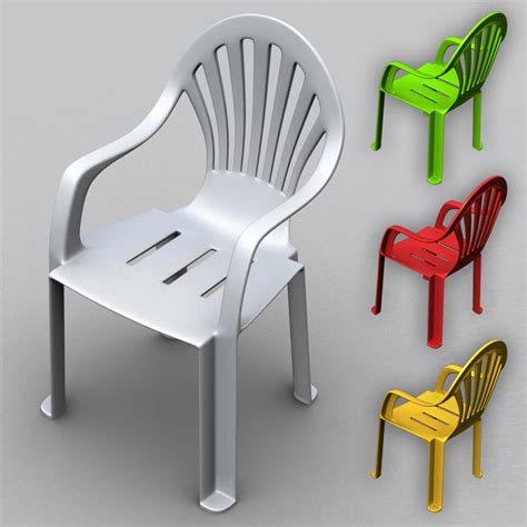 monobloc plastic chair 3d max