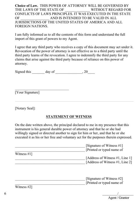 Make your free power of attorney. Download West Virginia General Durable Power of Attorney Form for Free | Page 6 - FormTemplate