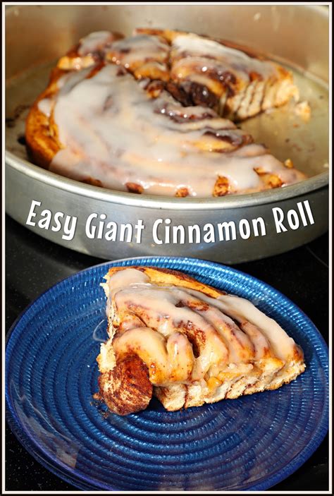 Easy Giant Cinnamon Roll For The Love Of Food