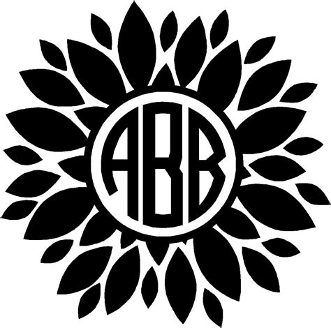Download Flower Circle Monogram