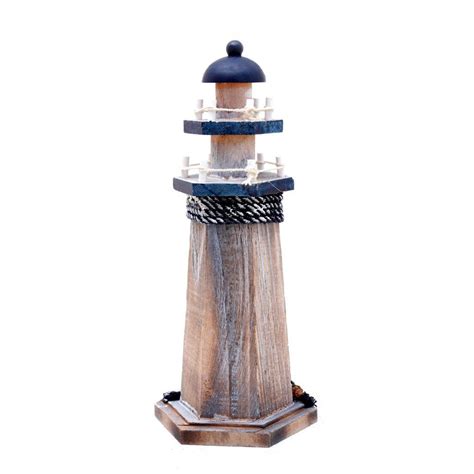 Wooden nautical lighthouse anchor wall hanging ornament, beach wooden boat ship steering wheel wall decor, nautical sailing ship home display decor, nautical life ring wall beach. YK Decor Wooden Lighthouse 10 High Nautical Themed Rooms ...