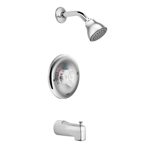 Replace your bathroom faucet or shower with a new faucet from moen and enjoy modern style and convenience. Moen Chateau Tub and Shower Faucet with Knob Handle and ...