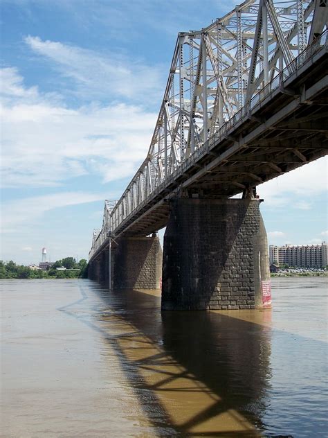 Ohio River Bridge At Louisville Looking Towards Indiana Louisville Kentucky Ohio River