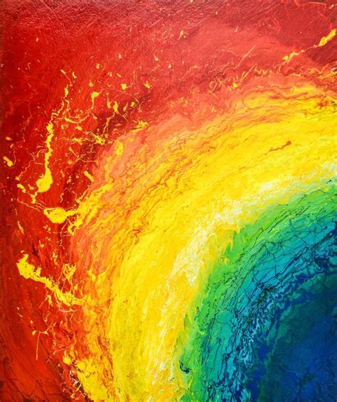 Painted Rainbow Rainbow Art Rainbow Colors Rainbow Abstract Painting
