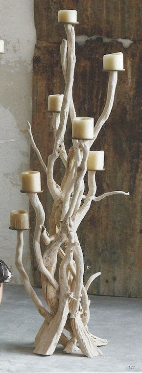 Roost Driftwood Candelabra Driftwood Crafts Diy Candle Holders