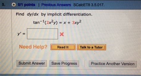 What can the calculator of differential equations do? Solved: Find Dy/dx By Implicit Differentiation. Tan^-1(2x ...